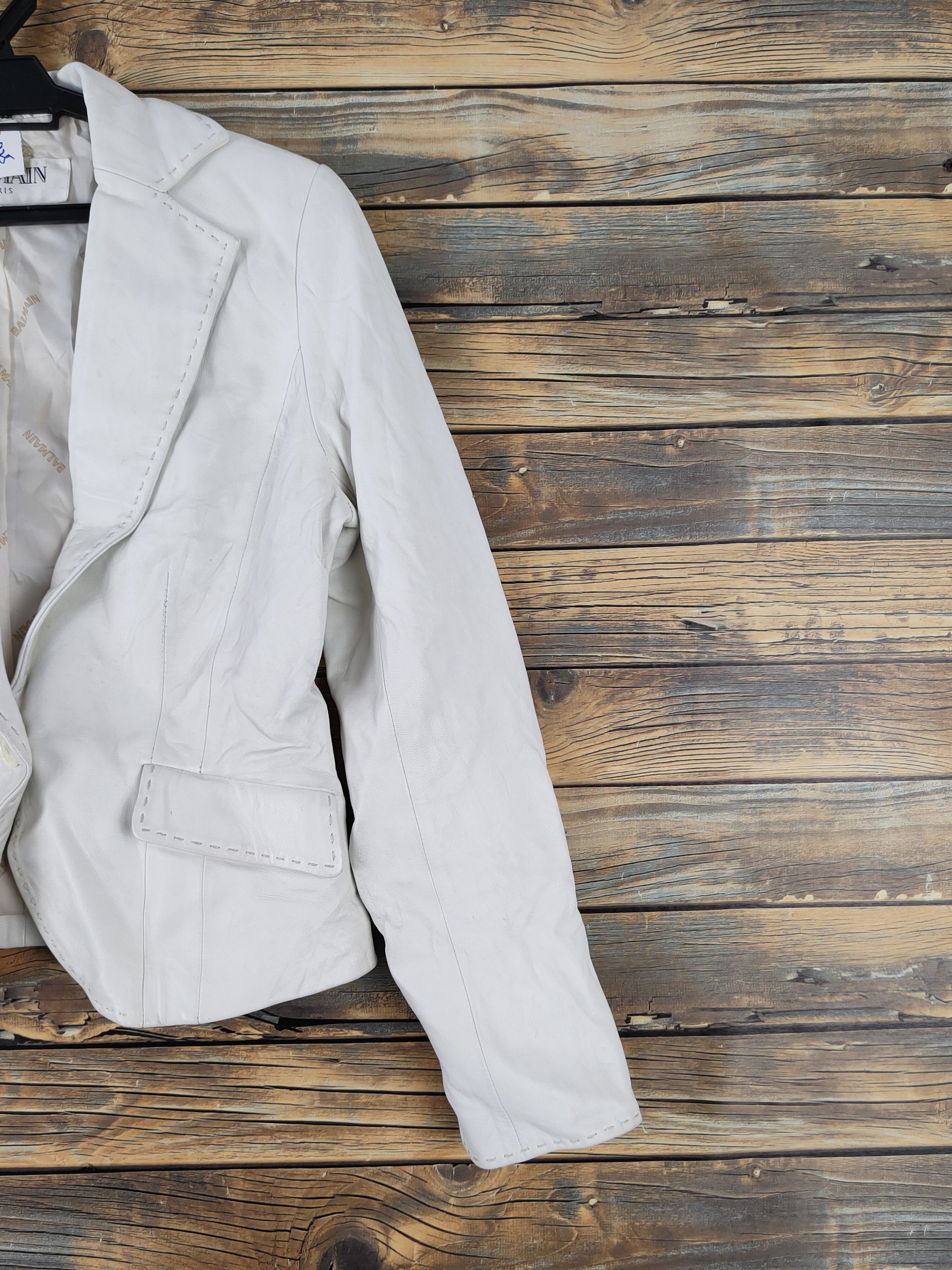 Balmain DL Balmain japan vintage White Blazers #W1925 Size S / US 4 / IT 40 - 5 Thumbnail