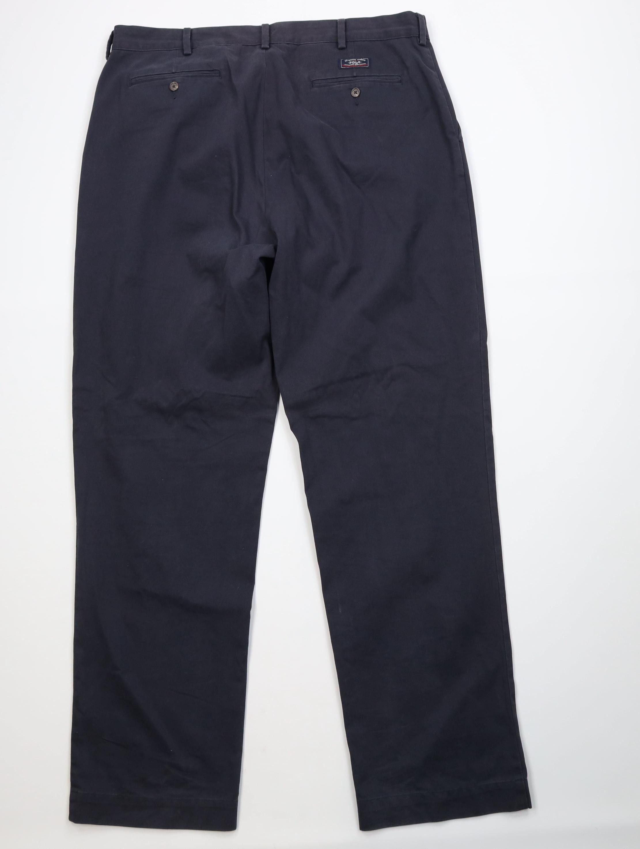 Polo Ralph Lauren Vintage 90s Ralph Lauren Wide Leg Chino Pants Cotton Blue Size US 38 / EU 54 - 11 Thumbnail