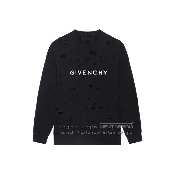 Givenchy GIVENCHY SS23 Tear Effect Logo Print Sweatshirt. Size US S / EU 44-46 / 1 - 1 Thumbnail