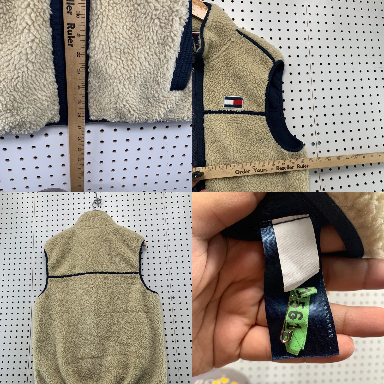 Tommy Hilfiger Tommy Hilfiger Jacket Vest Mens Large Beige Sherpa Deep Pile Sleeveless 21.5x27 Size US L / EU 52-54 / 3 - 9 Thumbnail