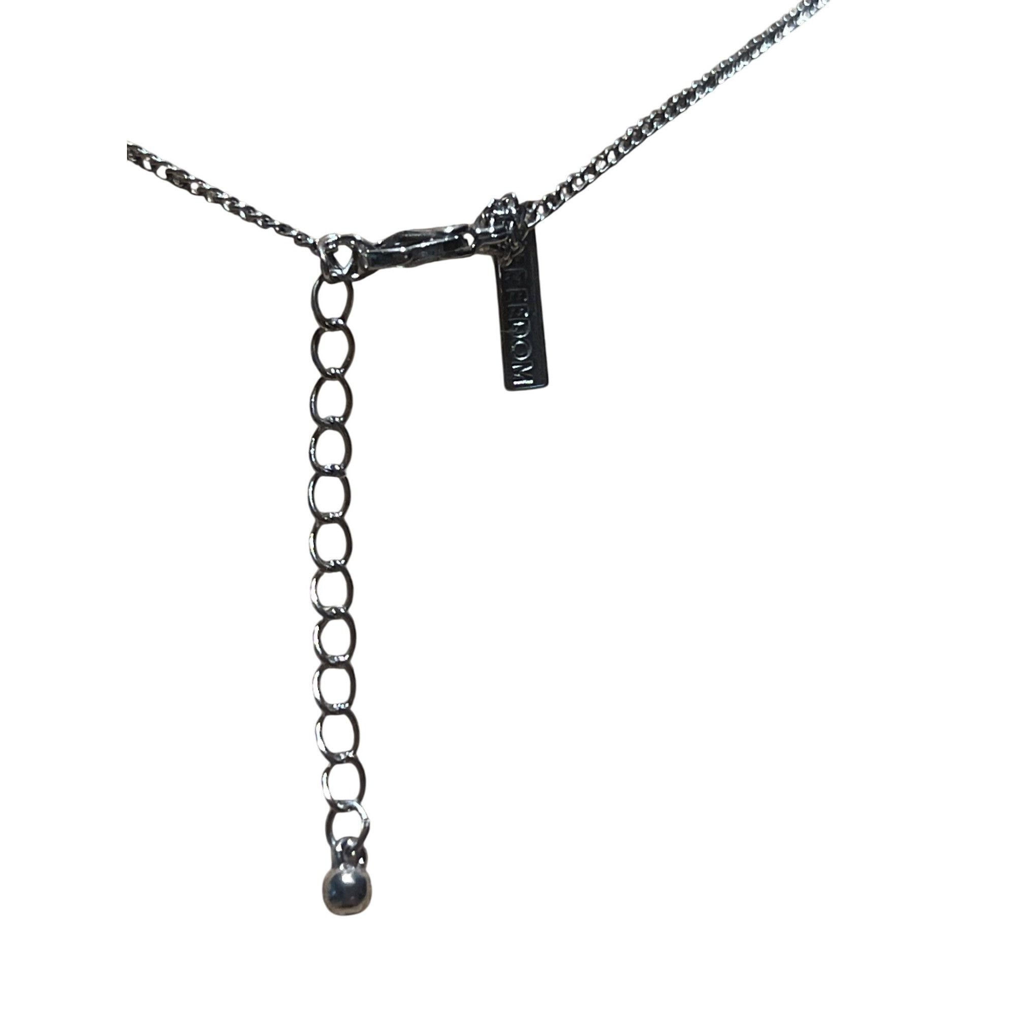 Other Freedom Silver Tone Necklace Black Bead Wing Pendant Moderni Size ONE SIZE - 4 Thumbnail