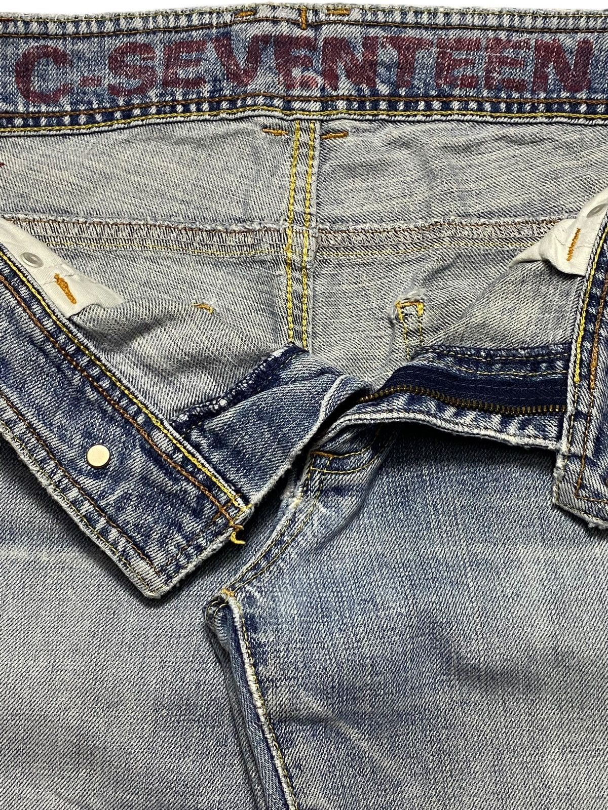 Japanese Brand Vtg Japanese Brand C Seventeen Light Distressed Flare Jeans Size US 30 / EU 46 - 10 Thumbnail