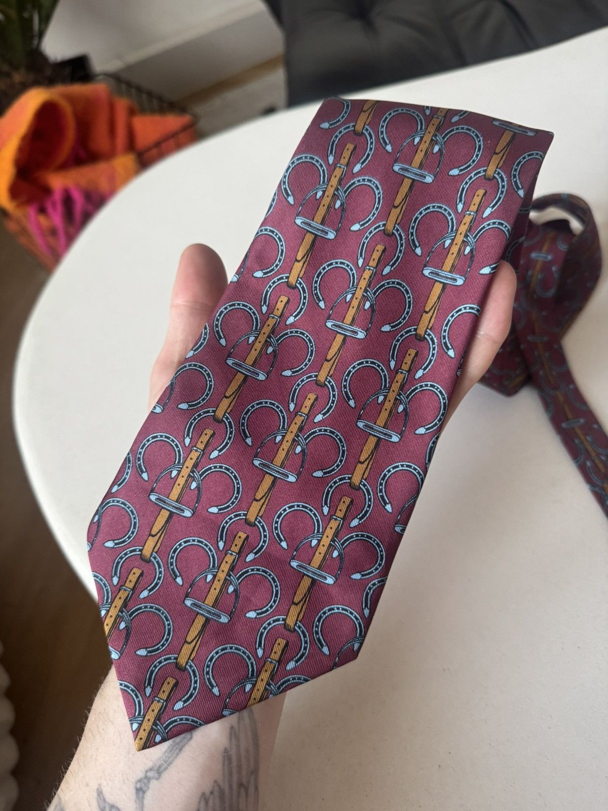 Hermes Vintage Hermes luxury silk tie designer 90s luxury rare Size ONE SIZE - 6 Thumbnail