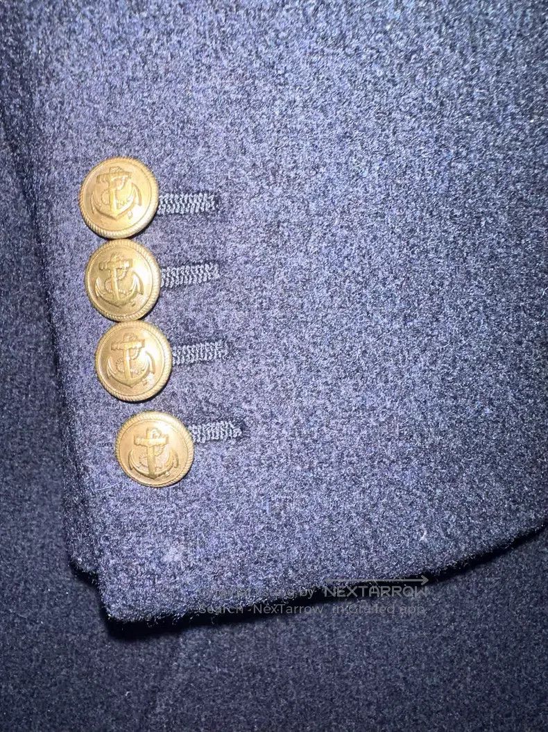 Saint Laurent Paris Saint Laurent Paris Navy Blue Double-Buttoned Coat i Size US S / EU 44-46 / 1 - 4 Thumbnail