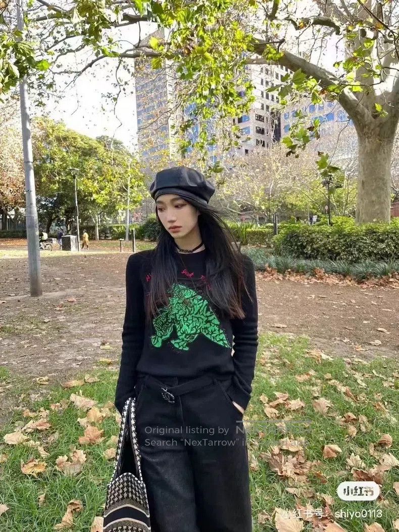 Dior Dior Dragon Year Limited Black Green Dinosaur Cashmere Swe Size XS / US 0-2 / IT 36-38 - 7 Thumbnail