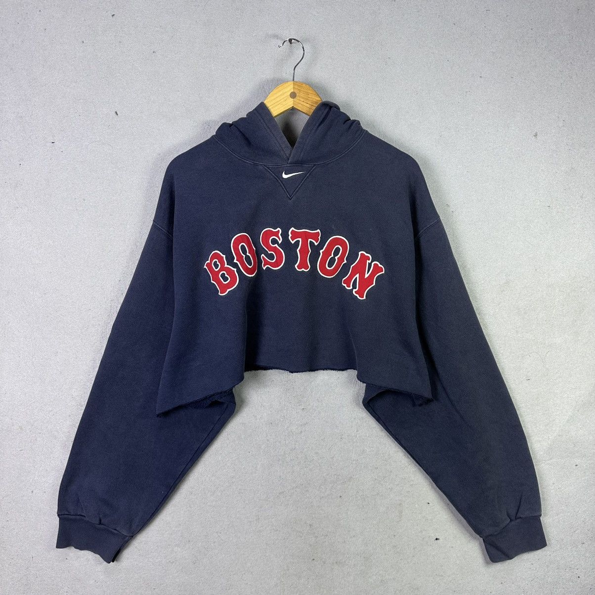 Nike Vintage Nike Team Boston Cropped Hoodie Size US XL / EU 56 / 4 - 1 Thumbnail