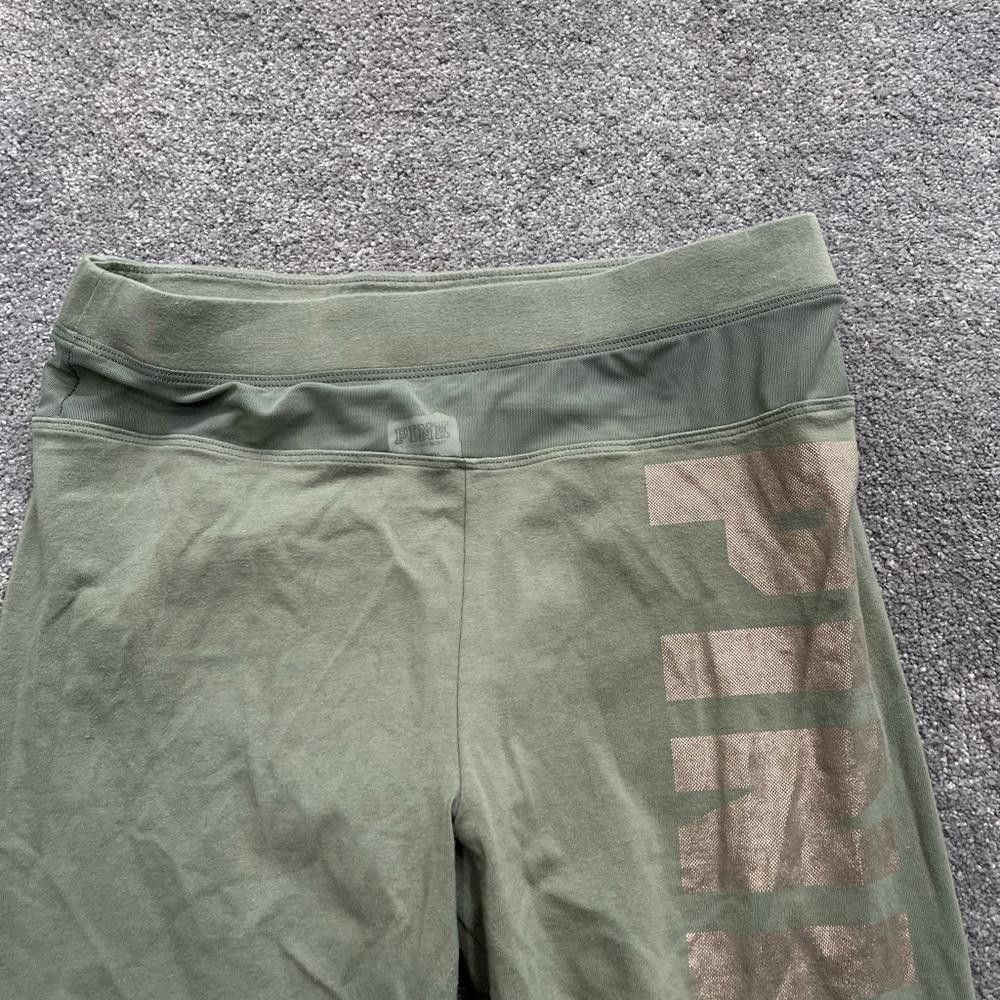 Pink PINK YOGA VS VICTORIA'S SECRET Olive Green Mesh High Waisted Size 32" / US 10 / IT 46 - 2 Thumbnail