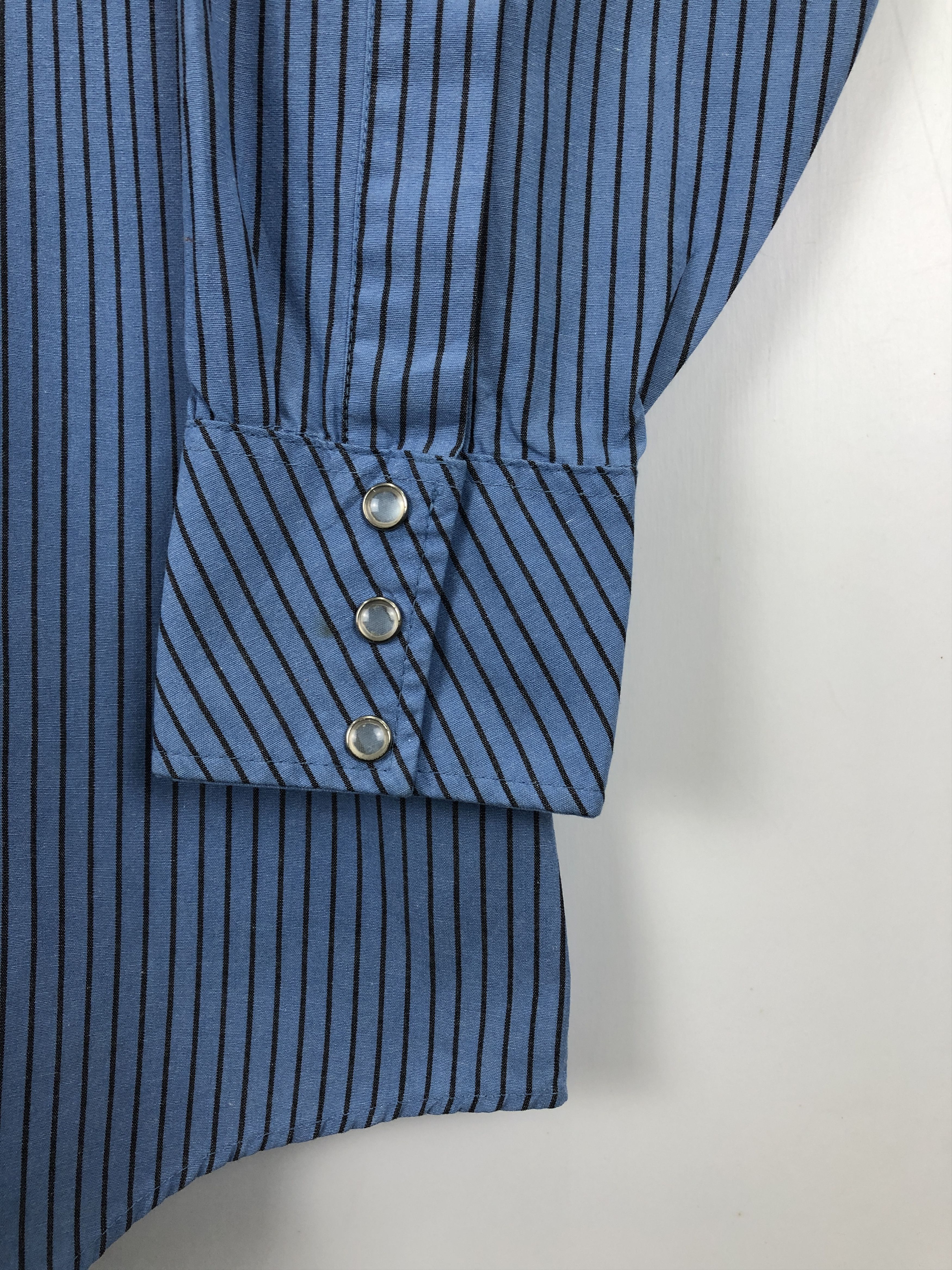 Vintage Vintage 80s Hickory Stripes Blue Denim Shirt TA0464 Size US XL / EU 56 / 4 - 6 Thumbnail