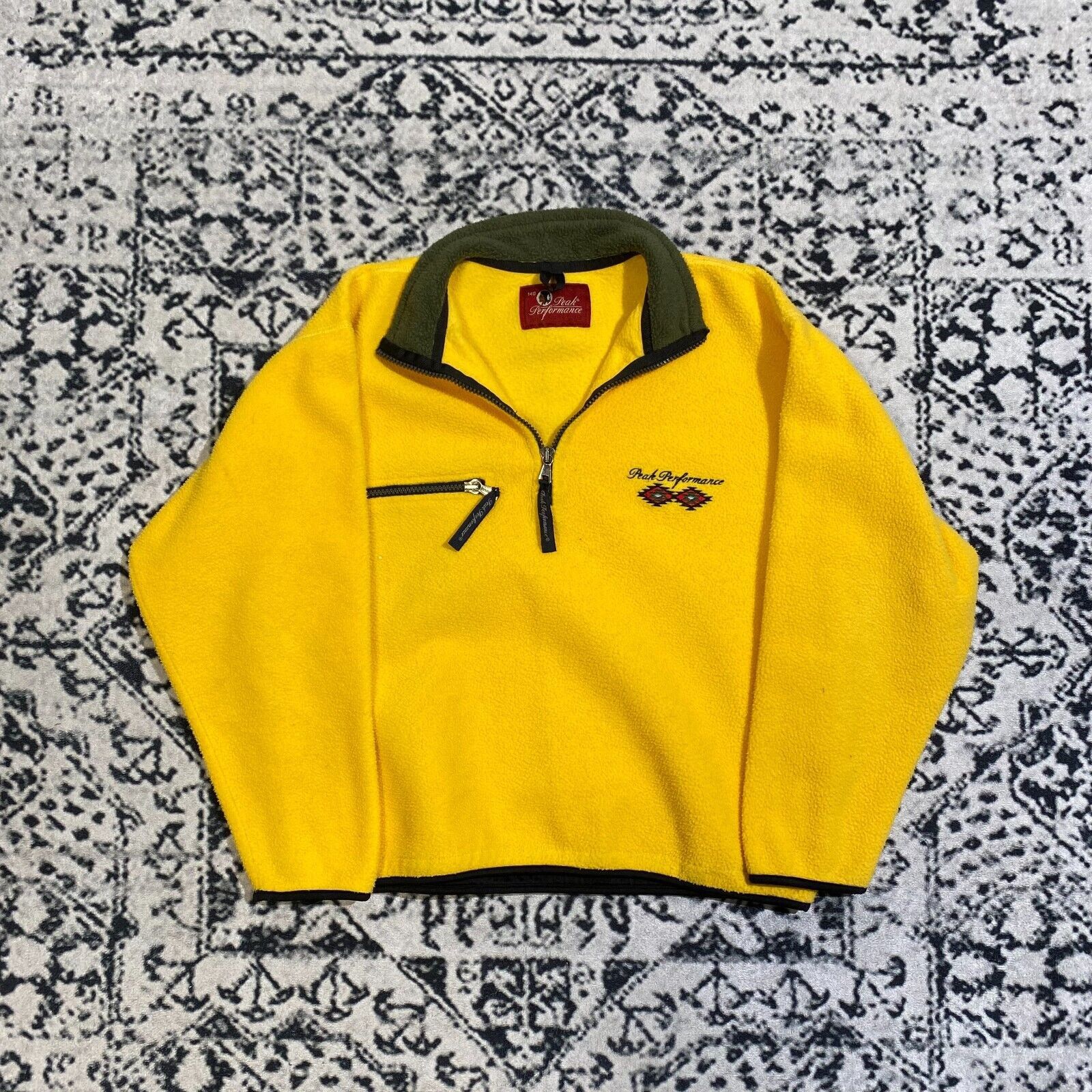 Peak Performance × Vintage Peak Performance Yellow Polyester Halfzip Fleece Size XS Size US XS / EU 42 / 0 - 4 Thumbnail