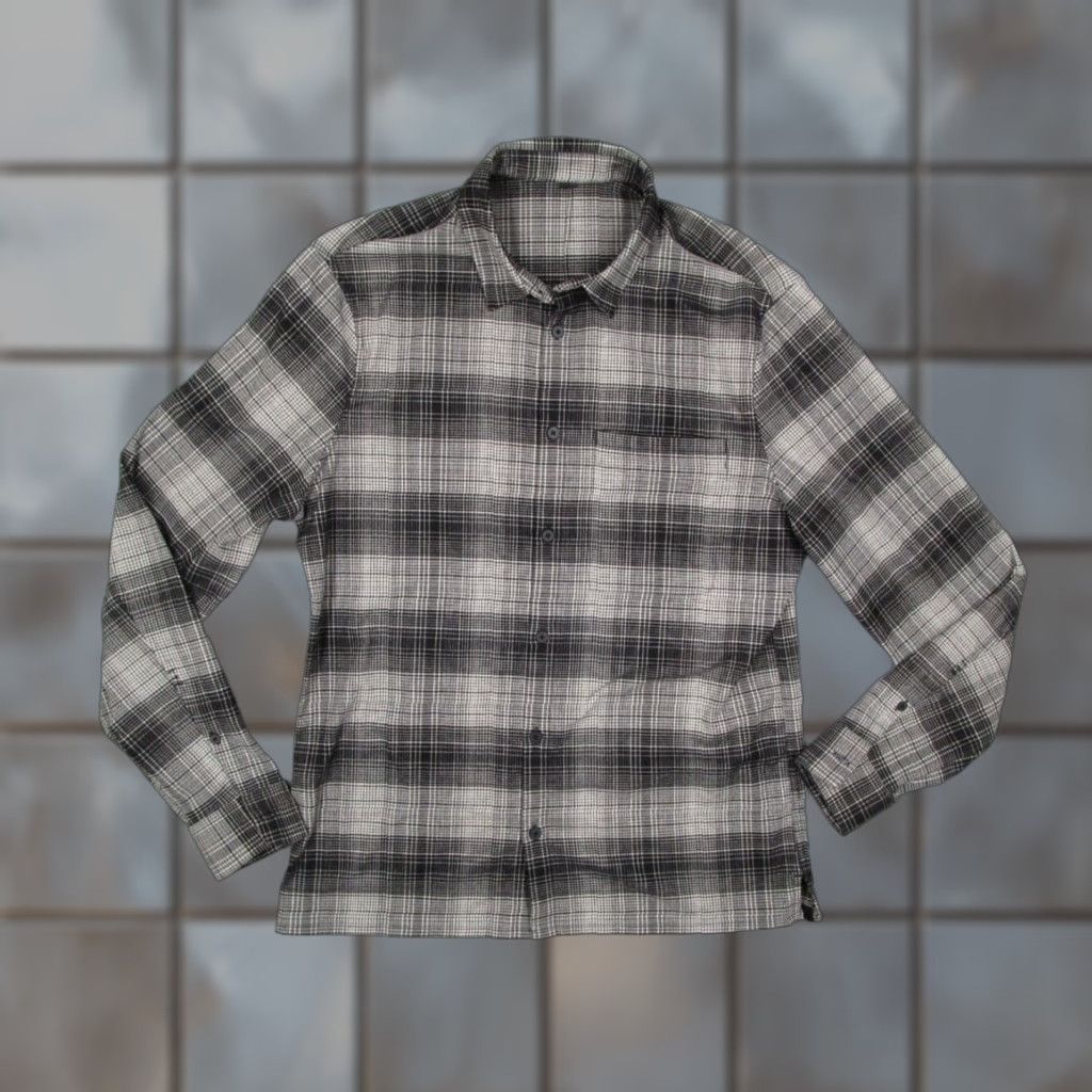 Lululemon Lululemon Shirt Mens Medium Gray Plaid Peak Flannel Button Up Long Sleeve Work Shirt Size US M / EU 48-50 / 2 - 1 Thumbnail