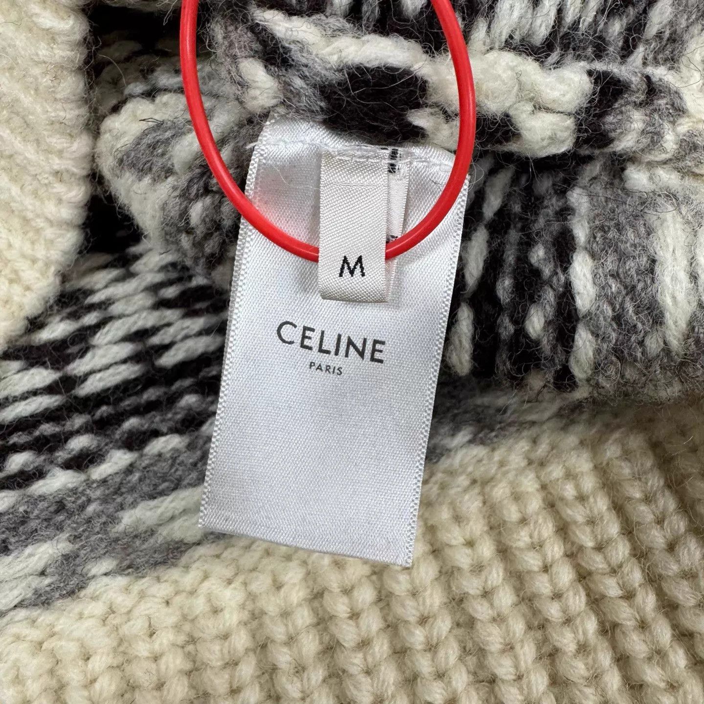 Celine Celine Fair Isle V-neck hoodie M 99new Size US M / EU 48-50 / 2 - 6 Thumbnail