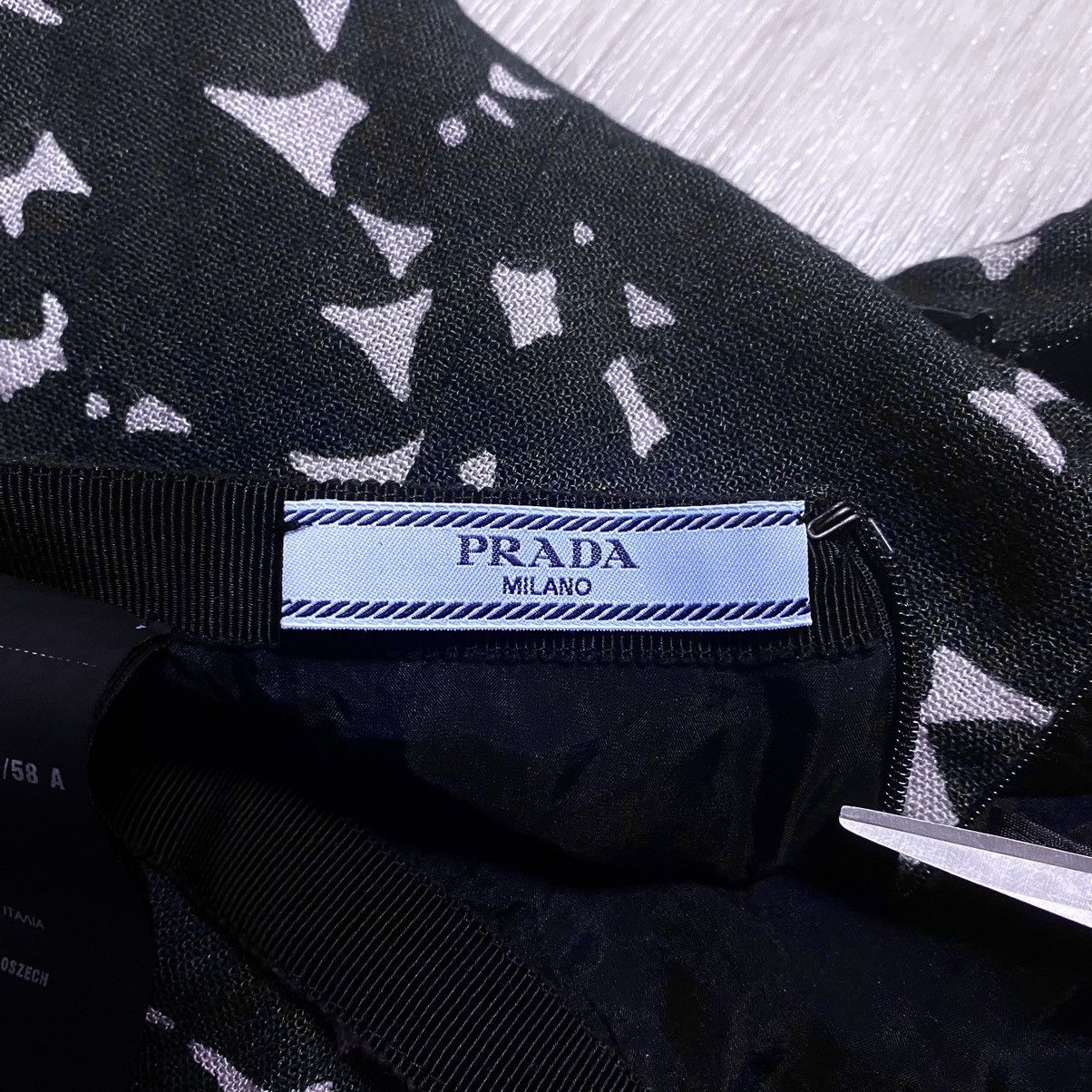 Prada Women’s Prada Milano Viscose Black Printed Midi Skirt Size 25" / US 0 / IT 36 - 13 Thumbnail