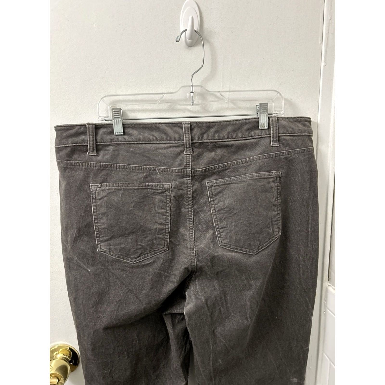 Talbots Talbots Corduroy Straight Leg Pants Womens Size 16W 40 in Gray Stretch Trousers Dress Pants Workwear Casual Size 38" / US 16 / IT 52 - 6 Thumbnail