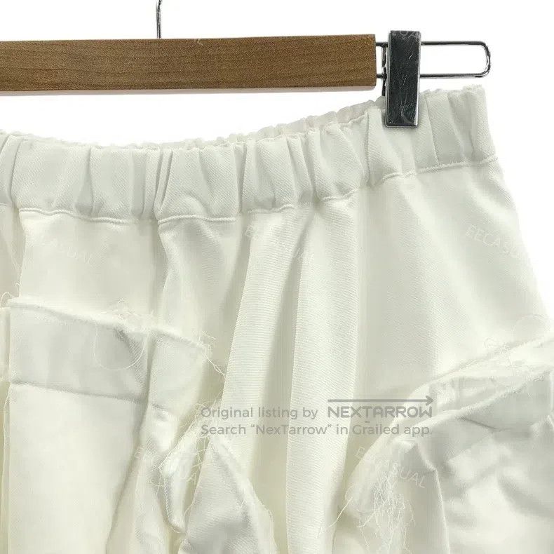 Comme des Garcons Comme Des Garcons size S White Asymmetrical Cut Polyester Size 22" - 4 Thumbnail