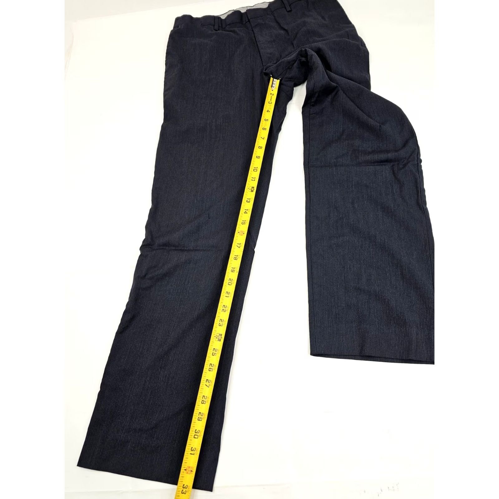 Banana Republic Banana Republic Men Pants Wool Pinstripe Classic Fit Straight 34x33 Gray 90s Preppy Biz Formal Slack Pants Size US 34 / EU 50 - 4 Thumbnail