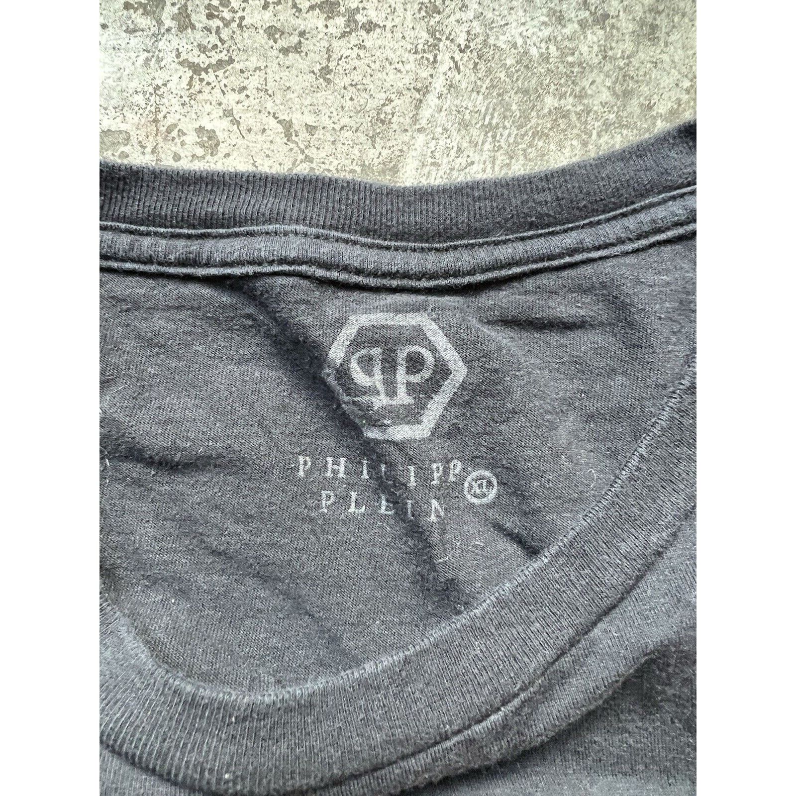 Philipp Plein Philipp Plein Black Embellished Skull Cotton Shirt XL Size US XL / EU 56 / 4 - 4 Thumbnail