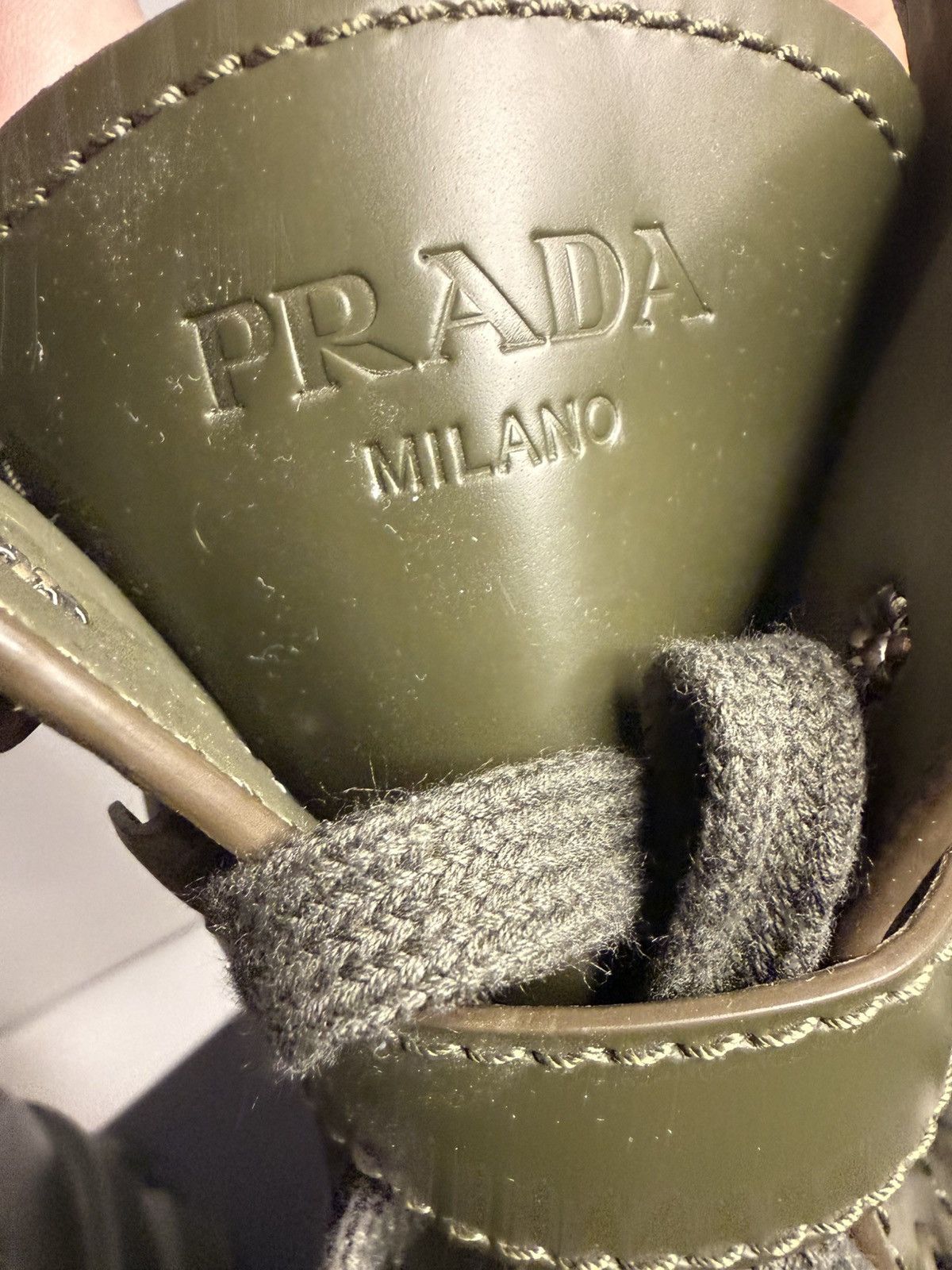 Prada Prada Monolith Combat Boot Olive Green Men’s US 10.5 w/Pouch Size US 10.5 / EU 43-44 - 8 Thumbnail