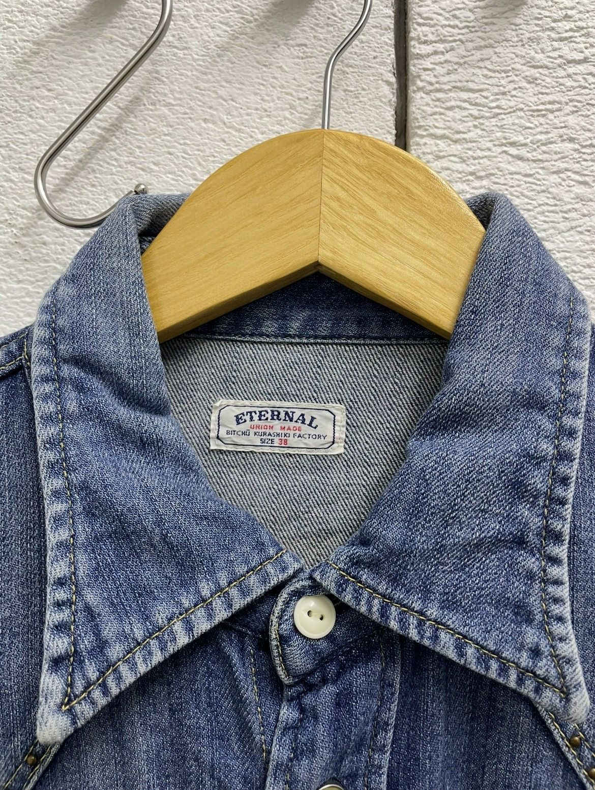 Eternal Eternal 🇯🇵 Western Denim Longsleeve Shirt with Nice Studded Size US M / EU 48-50 / 2 - 3 Thumbnail