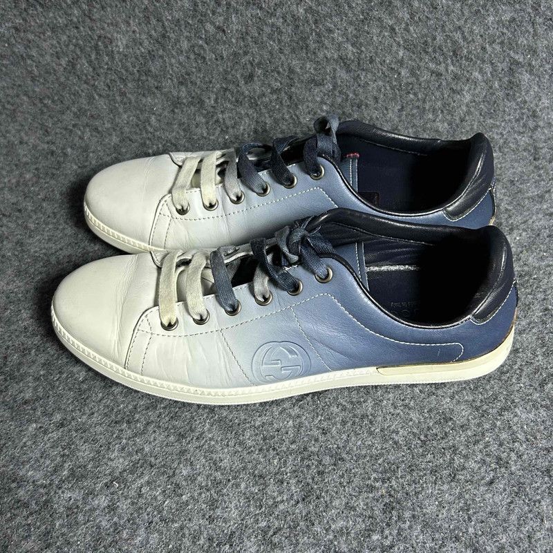 Gucci Blue and White Fashion Sneakers for Men