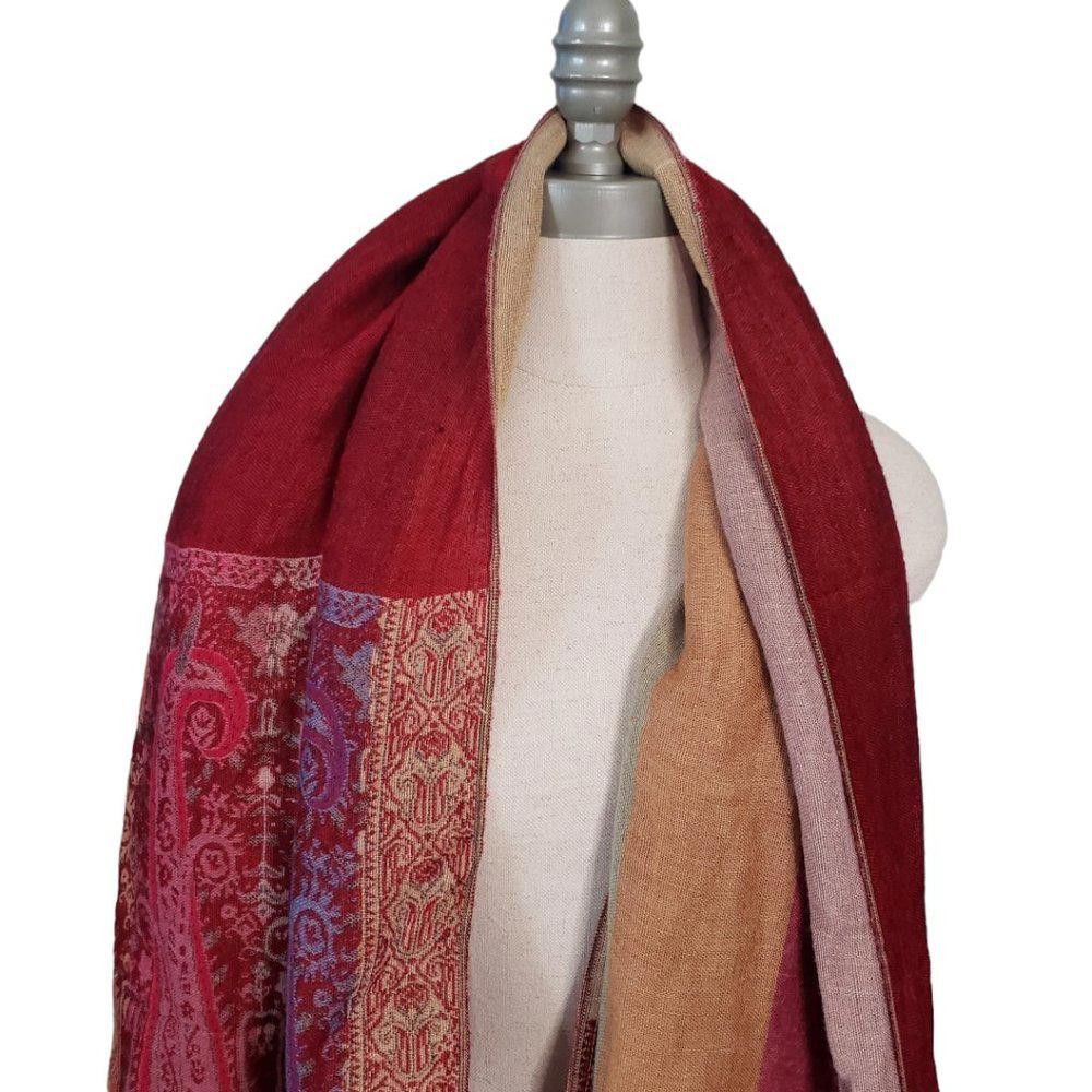 Designer CT833 Pashmina Red Multicolor Size ONE SIZE - 2 Thumbnail