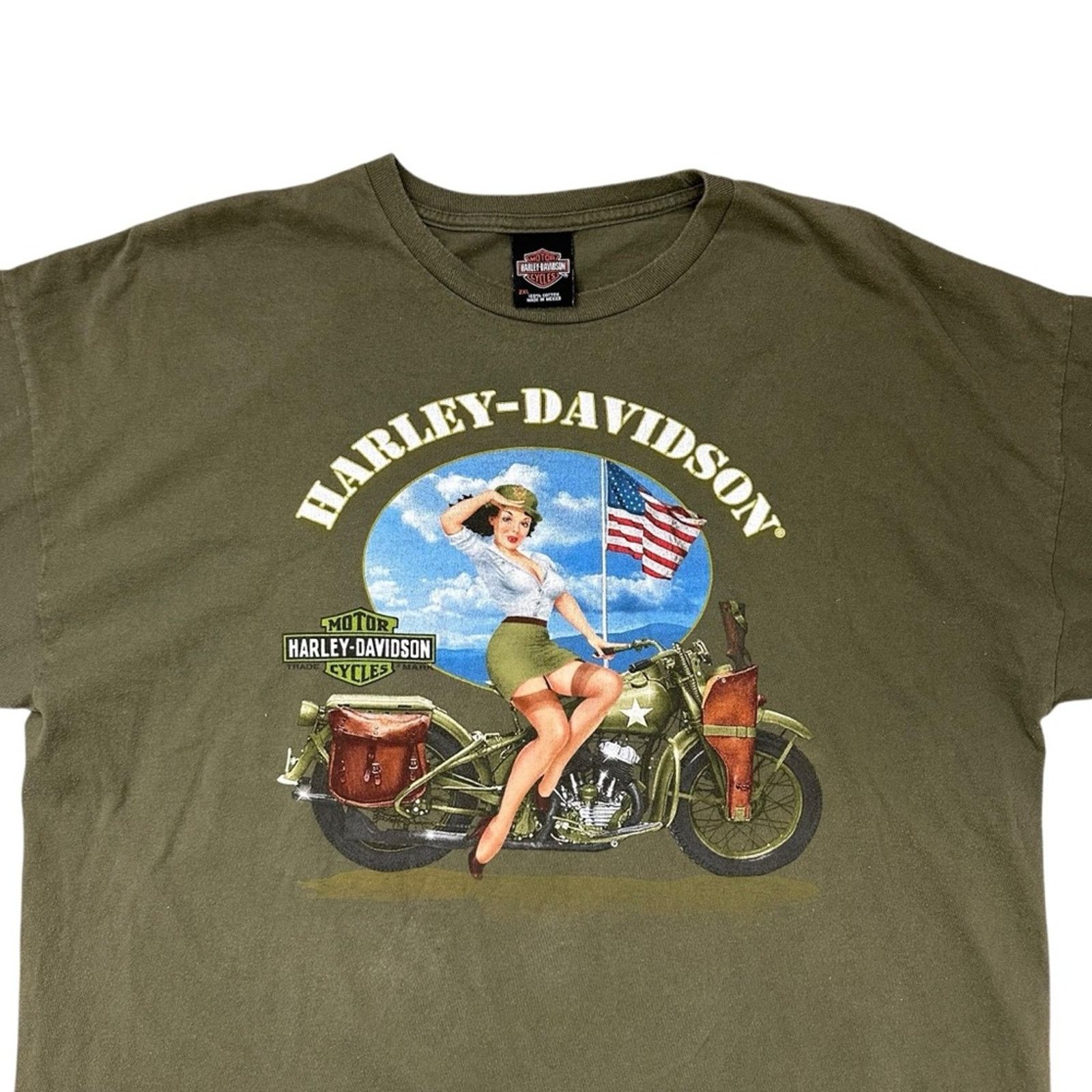 Harley Davidson Harley-Davidson Motorcycle St Augustine Green T-shirt 2XL Size US XXL / EU 58 / 5 - 7 Thumbnail