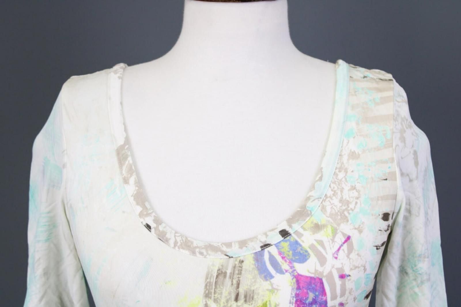 Designer Save The Queen Multicolor Floral Bodycon Dress Size L Size L / US 10 / IT 46 - 4 Thumbnail