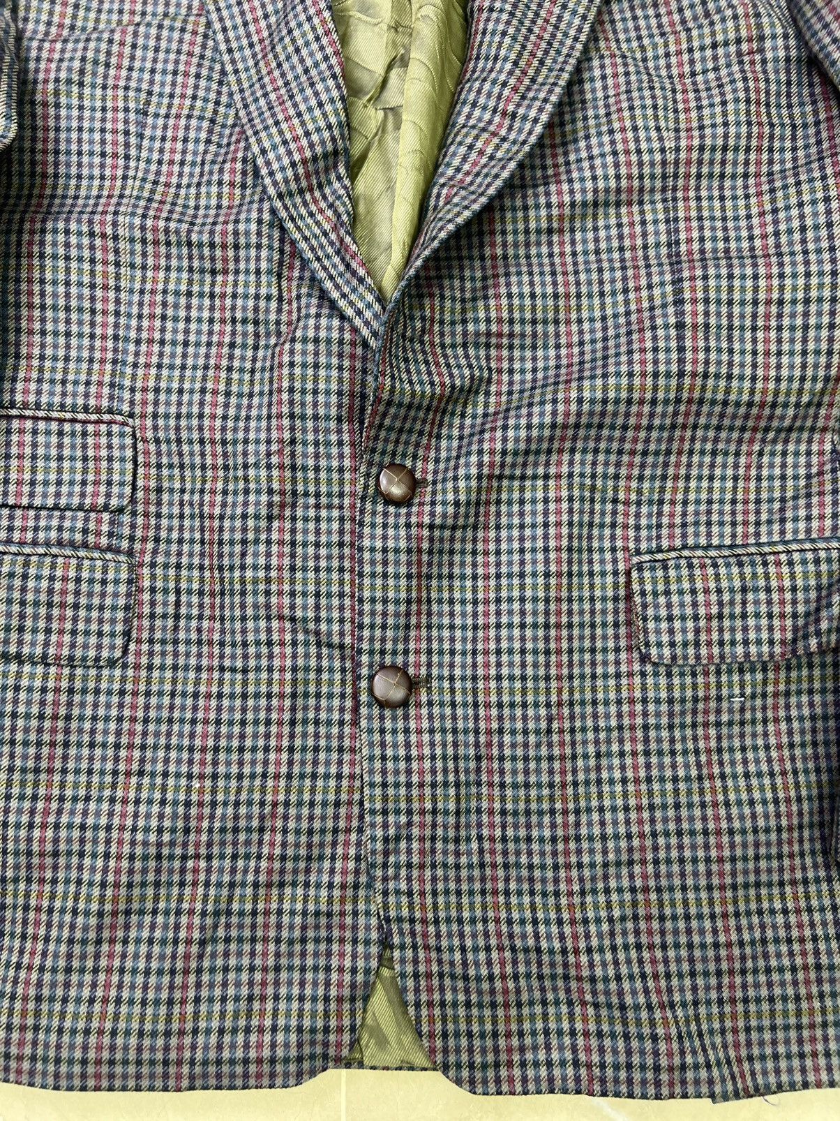 Other Vintage Mark Astor Pure New Wool Check Tweed Blazer Window Size 44R - 3 Thumbnail