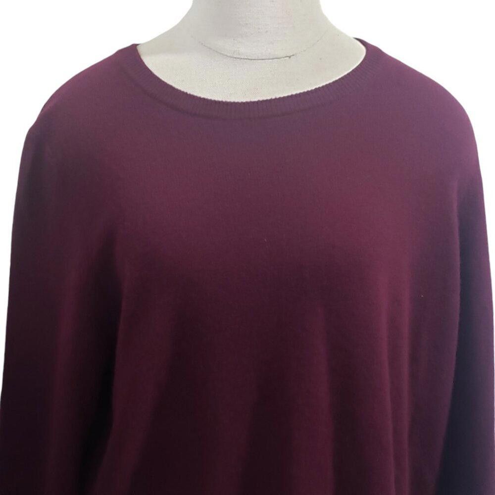 Designer CT1969 QuincePurple Crew Neck Cashmere Sweater XL Size XL / US 12-14 / IT 48-50 - 2 Thumbnail