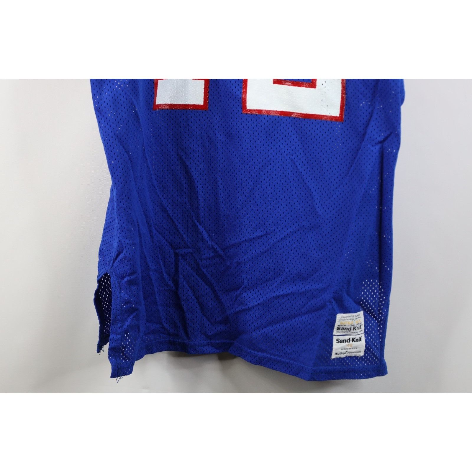 Vintage Vintage Sand Knit Game Issue Jim Kelly Buffalo Bills Jersey Size US XL / EU 56 / 4 - 3 Thumbnail