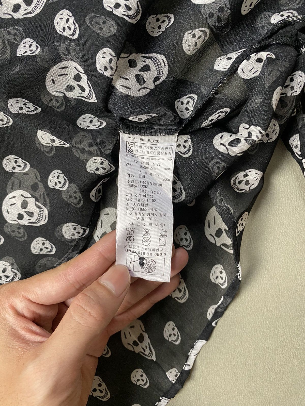 Hysteric Glamour × If Six Was Nine × Le Grande Bleu (L.G.B.) UGIZ Skull Full Printed Gothic Mesh Button Shirt Size US L / EU 52-54 / 3 - 10 Thumbnail