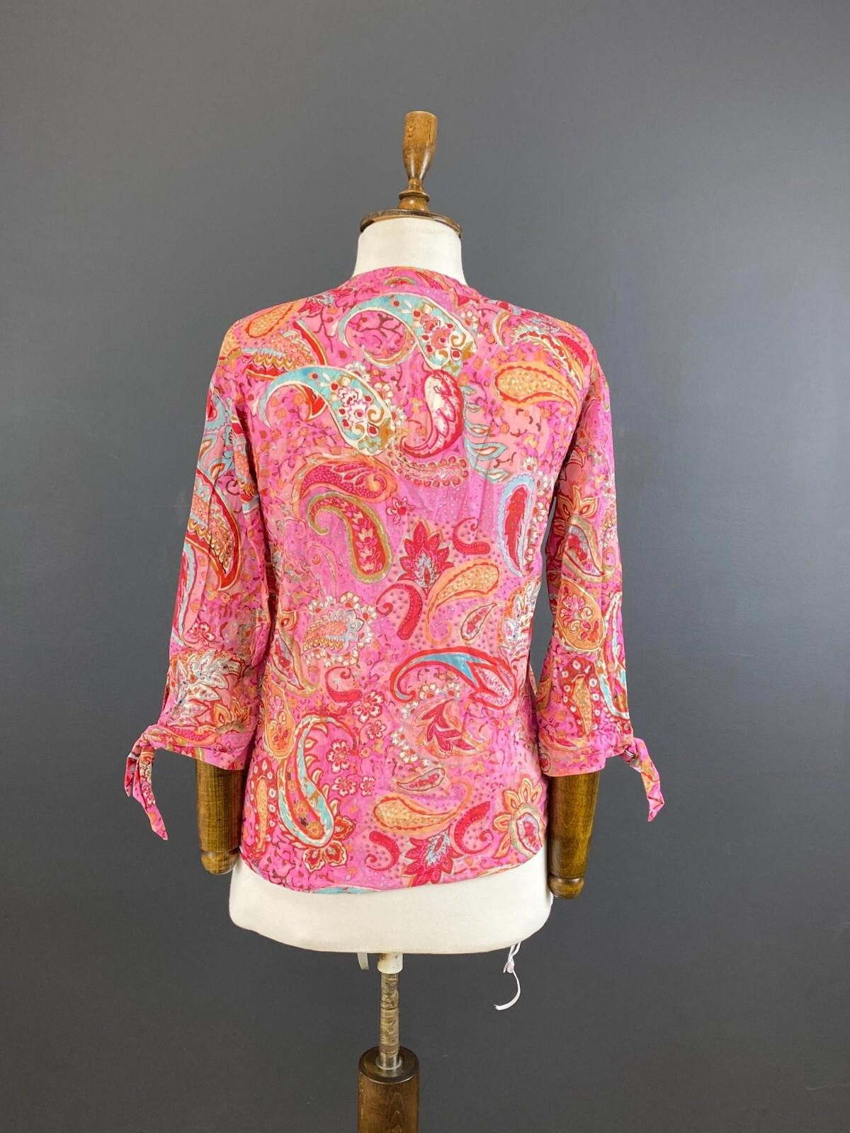 Designer Emily Van Den Bergh Multicolor Paisley Shirt Sz 36 / S Size M / US 6-8 / IT 42-44 - 6 Thumbnail
