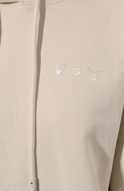 Off-White o1gr1nt0425 Swimming Man Regular Hoodie in Beige Size XS / US 0-2 / IT 36-38 - 5 Thumbnail
