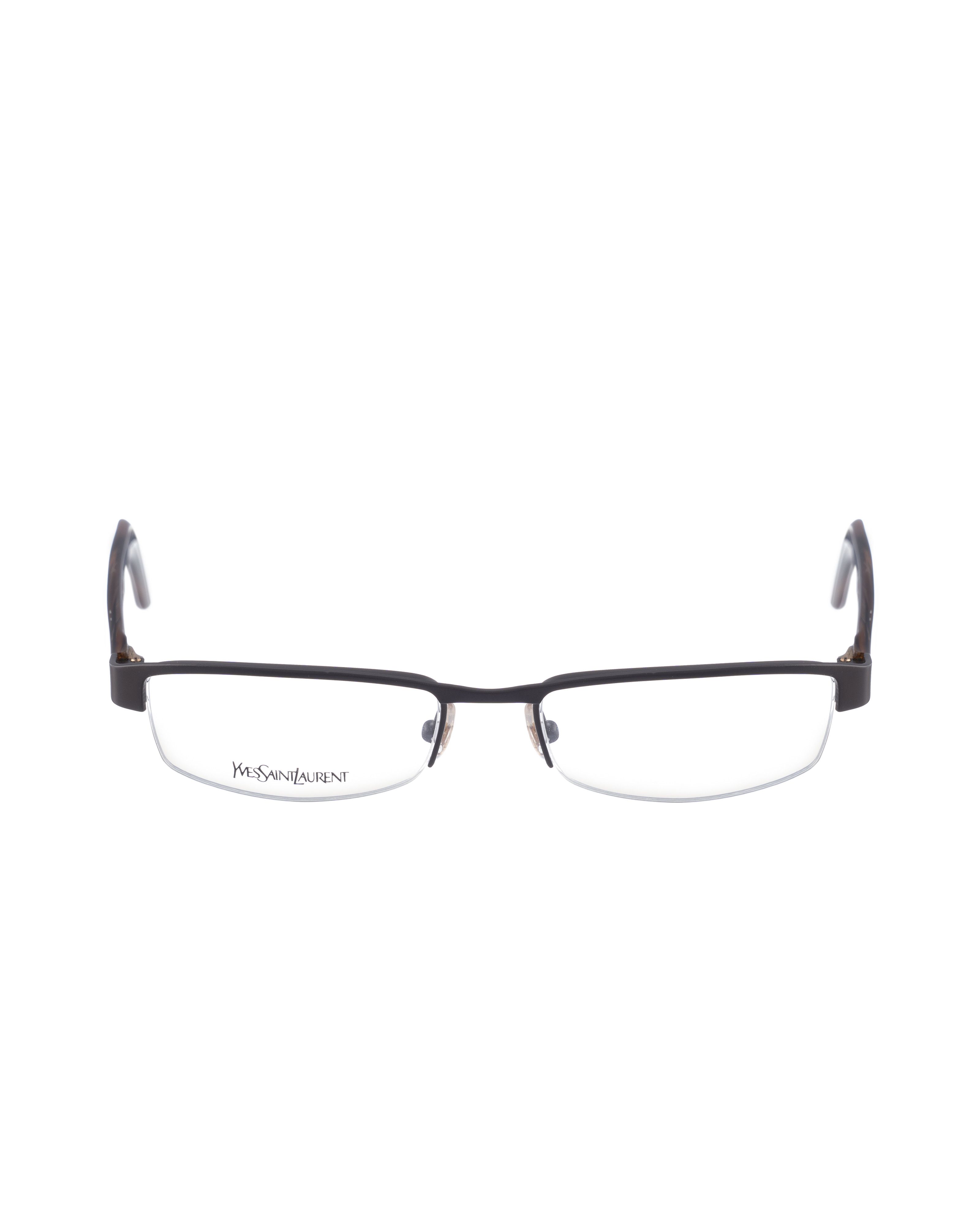 Saint Laurent Paris Yves Saint Laurent 00s Half Rim Deep Chocolate Glasses Size ONE SIZE - 2 Thumbnail
