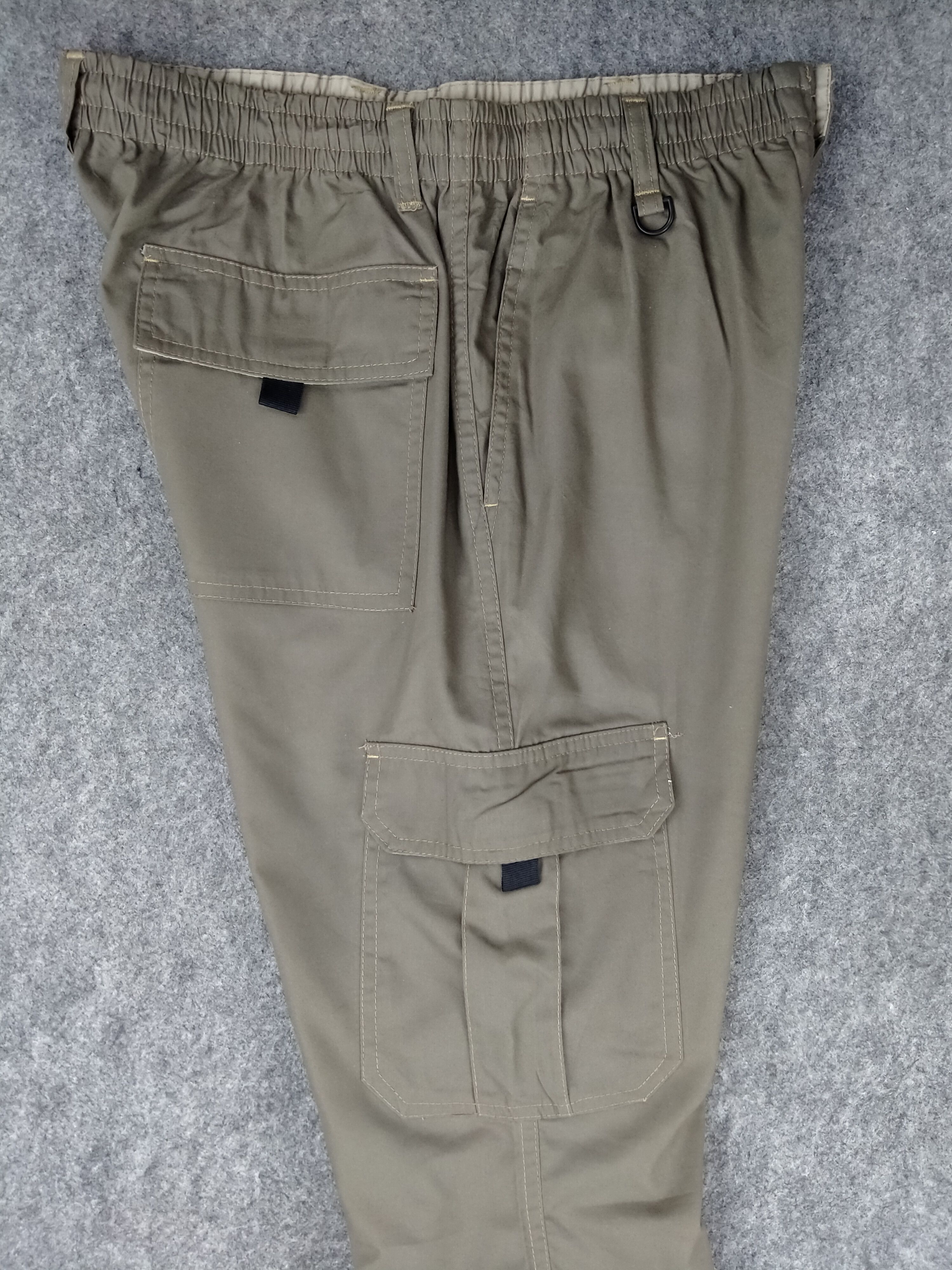 Japanese Brand Elastic/Drawstring Waist Cargo Pants 31x28.5 -CP124 Size US 31 - 4 Thumbnail