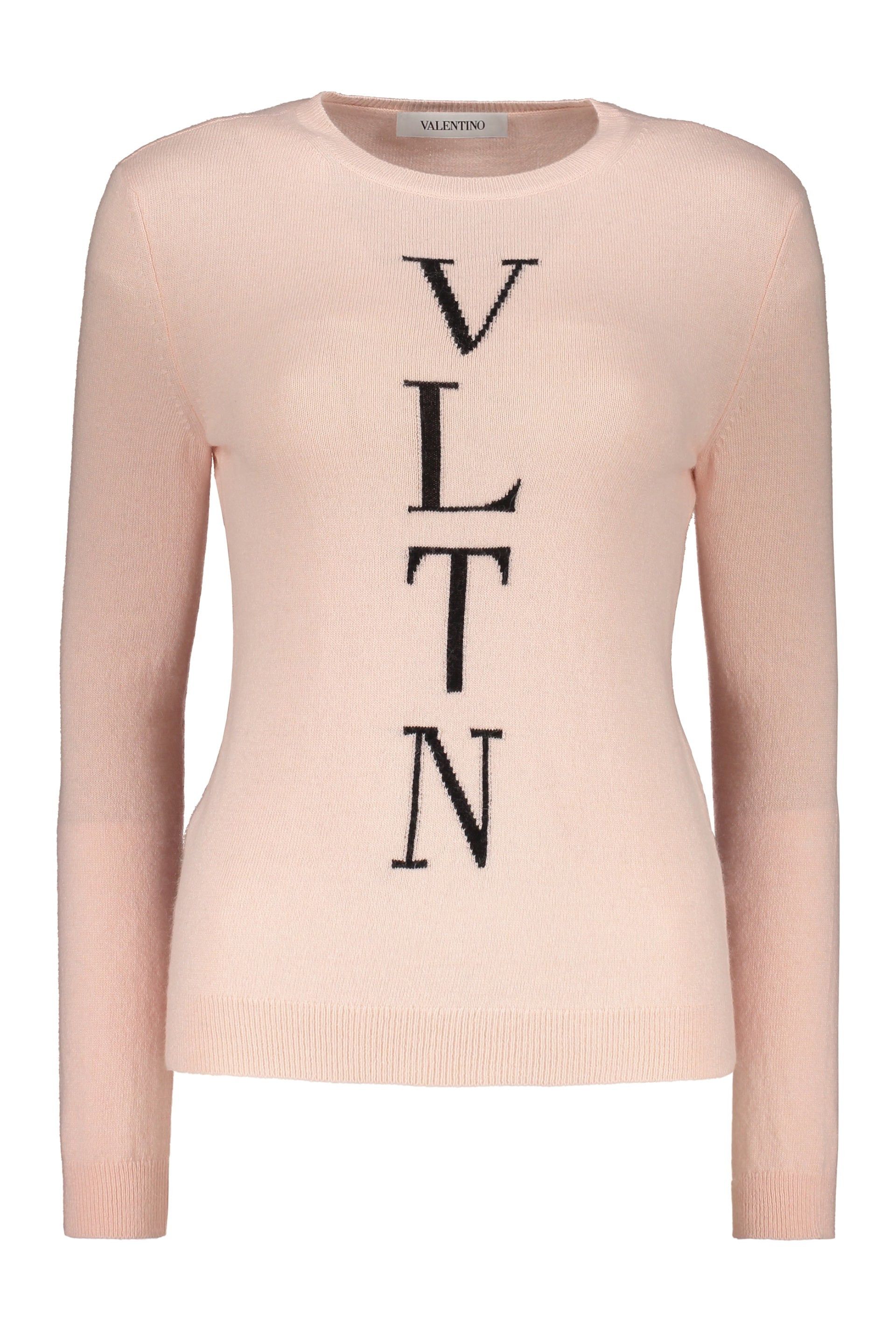 Valentino WOMEN'S PINK WOOL BLEND SWEATER Size M / US 6-8 / IT 42-44 - 1 Thumbnail