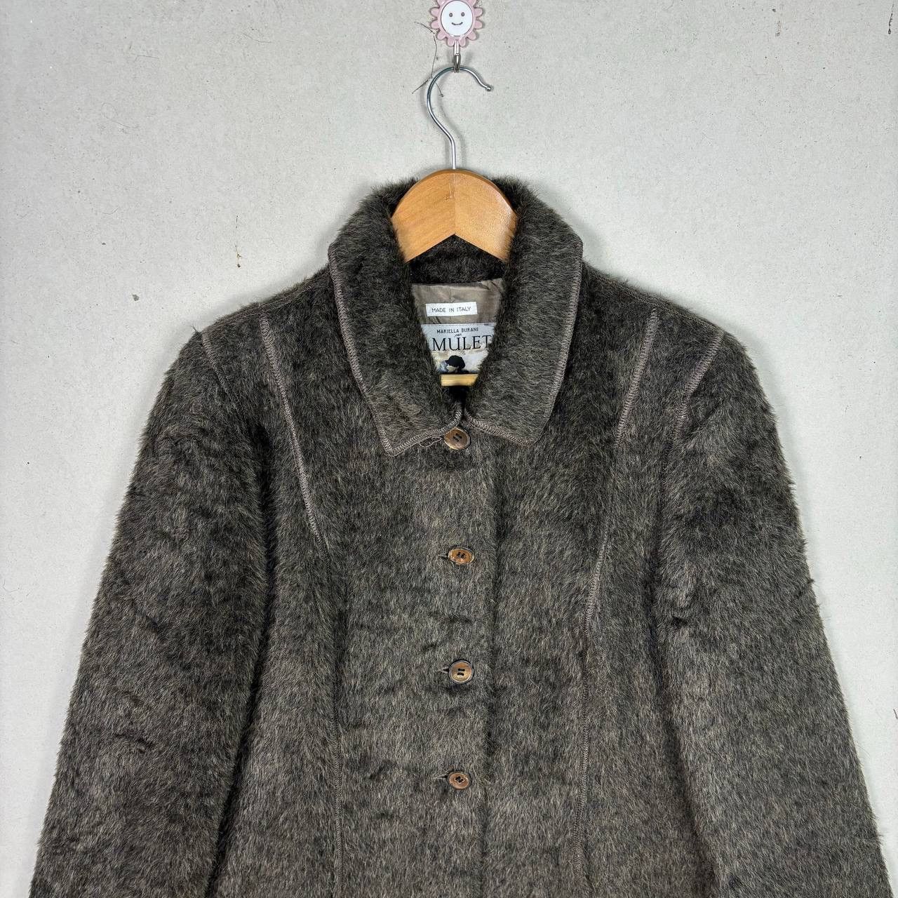 Beauty Beast Mariella Burani Vintage Faux Fur Wool Jacket Size US M / EU 48-50 / 2 - 4 Thumbnail