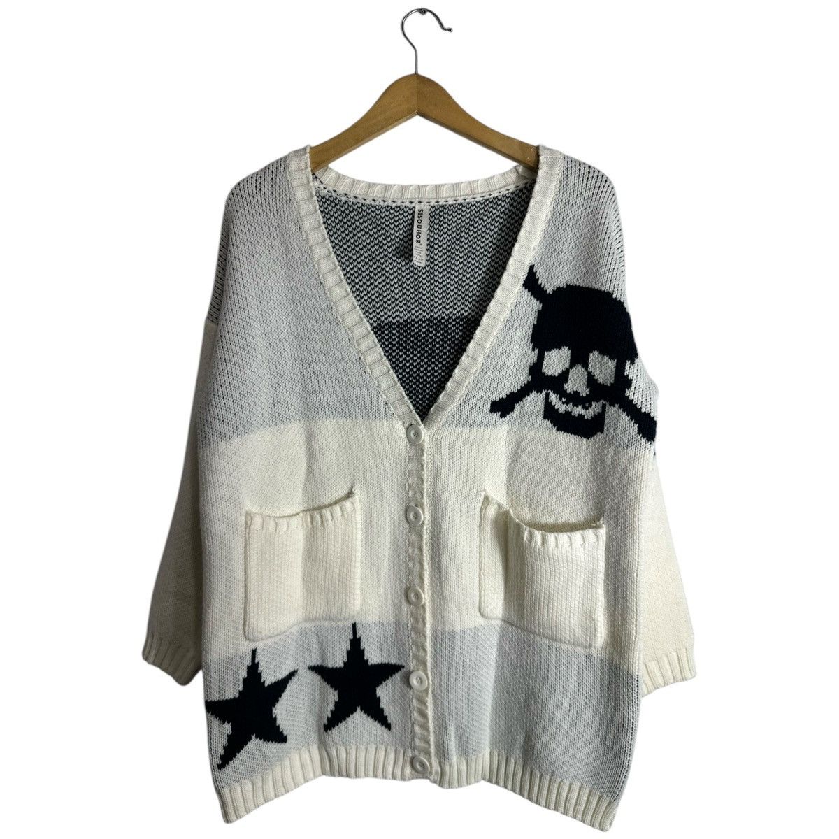 Japanese Brand ARCHIVE BIG SKULL SISOUHOR KNIT CARDIGAN PUNK KAPITAL STYLE Size US L / EU 52-54 / 3 - 2 Thumbnail
