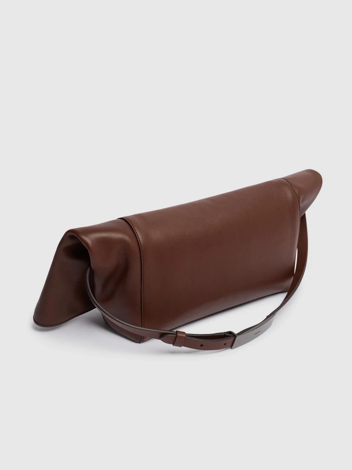 Max Mara MAX MARA Clasp Small Brown Leather Clutch New Auth. Size ONE SIZE - 3 Thumbnail