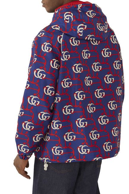 Gucci o1s1wg110225 Double G Anchor Print Fabric Jacket Multicolor Size US XXL / EU 58 / 5 - 2 Thumbnail