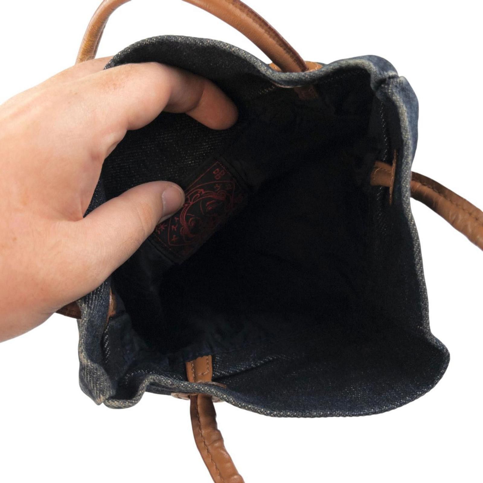 Evisu Vintage Evisu Patchwork Gull Japanese Denim Handbag Size ONE SIZE - 3 Thumbnail