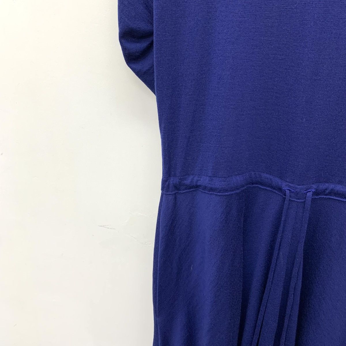 Stella McCartney Stella McCartney Dark Blue V-neck Waist Knit Dress K26WX Size S / US 4 / IT 40 - 4 Thumbnail