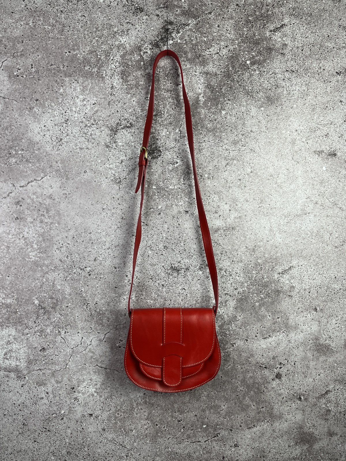 Other Penelope Chilvers Red Leather Mini Saddle Crossbody Bag Size ONE SIZE - 1 Thumbnail