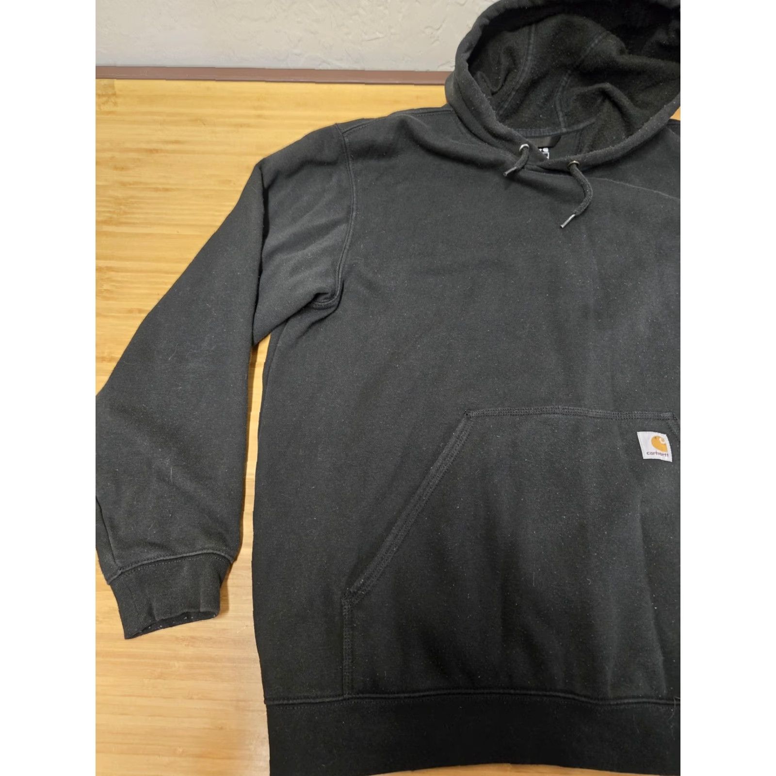 Carhartt Carhartt Hoodie Mens XL Black Pullover Logo Sleeve Graphic Print Pocket Hooded Workwear Size US XL / EU 56 / 4 - 3 Thumbnail