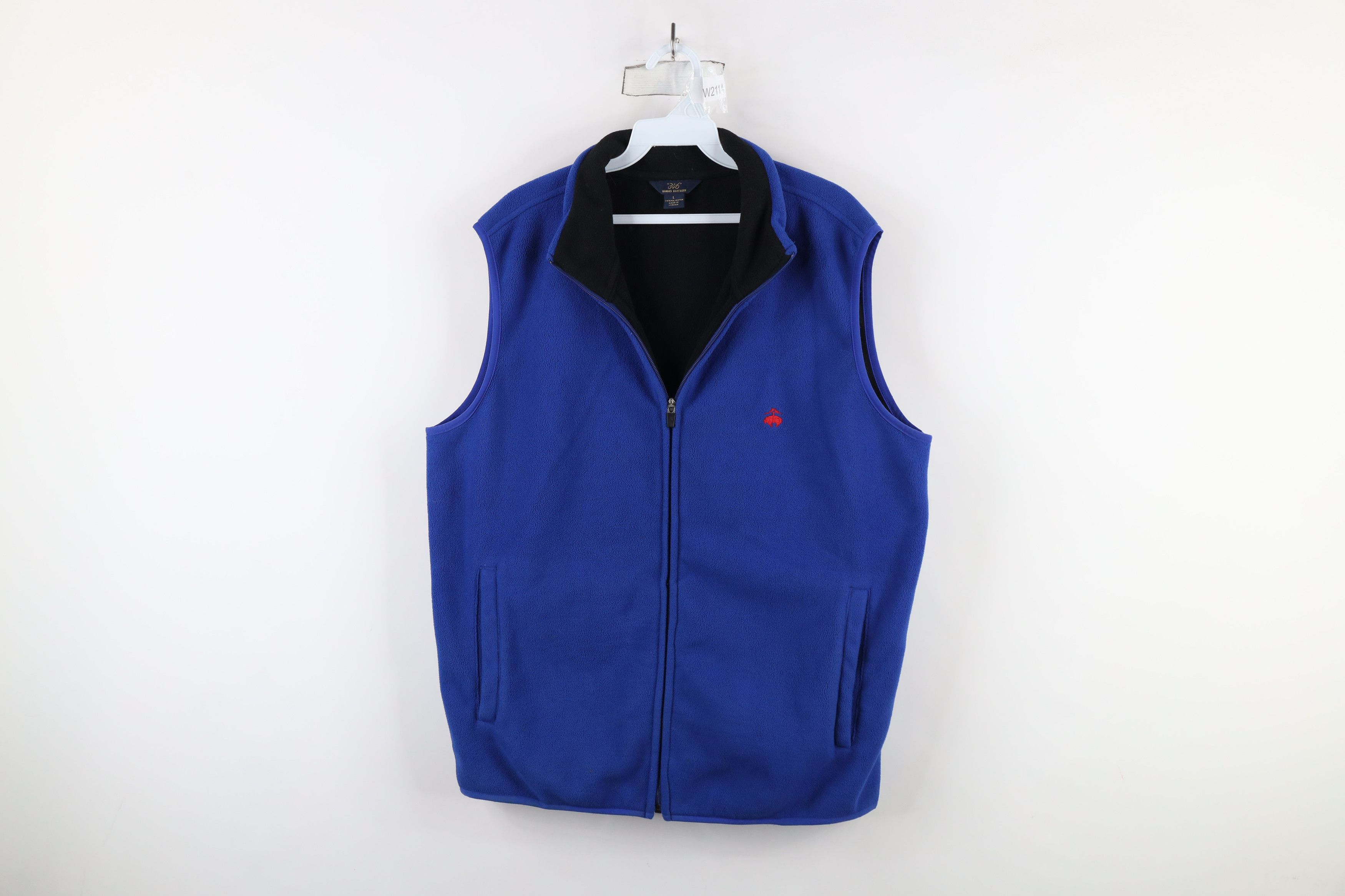 Brooks Brothers × Vintage Brooks Brothers Full Zip Fleece Vest Jacket Royal Blue Size US L / EU 52-54 / 3 - 1 Thumbnail