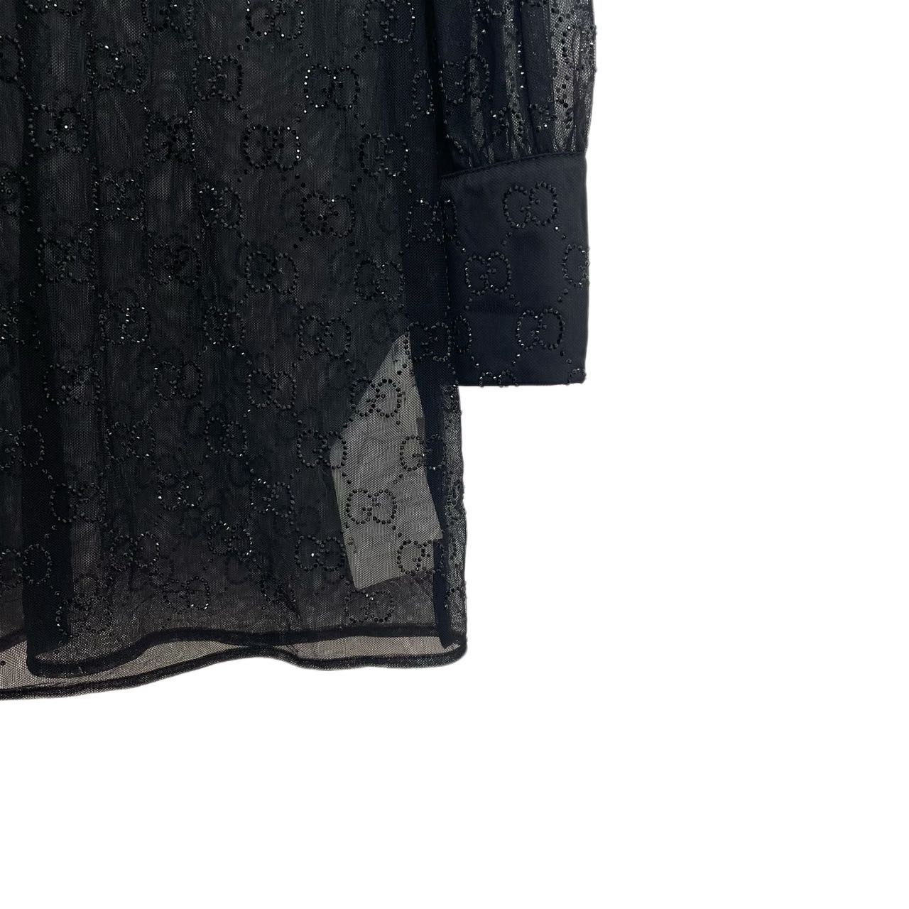 Gucci Gucci Rhinestone Lace Mesh Dress K26WX Size M / US 6-8 / IT 42-44 - 4 Thumbnail