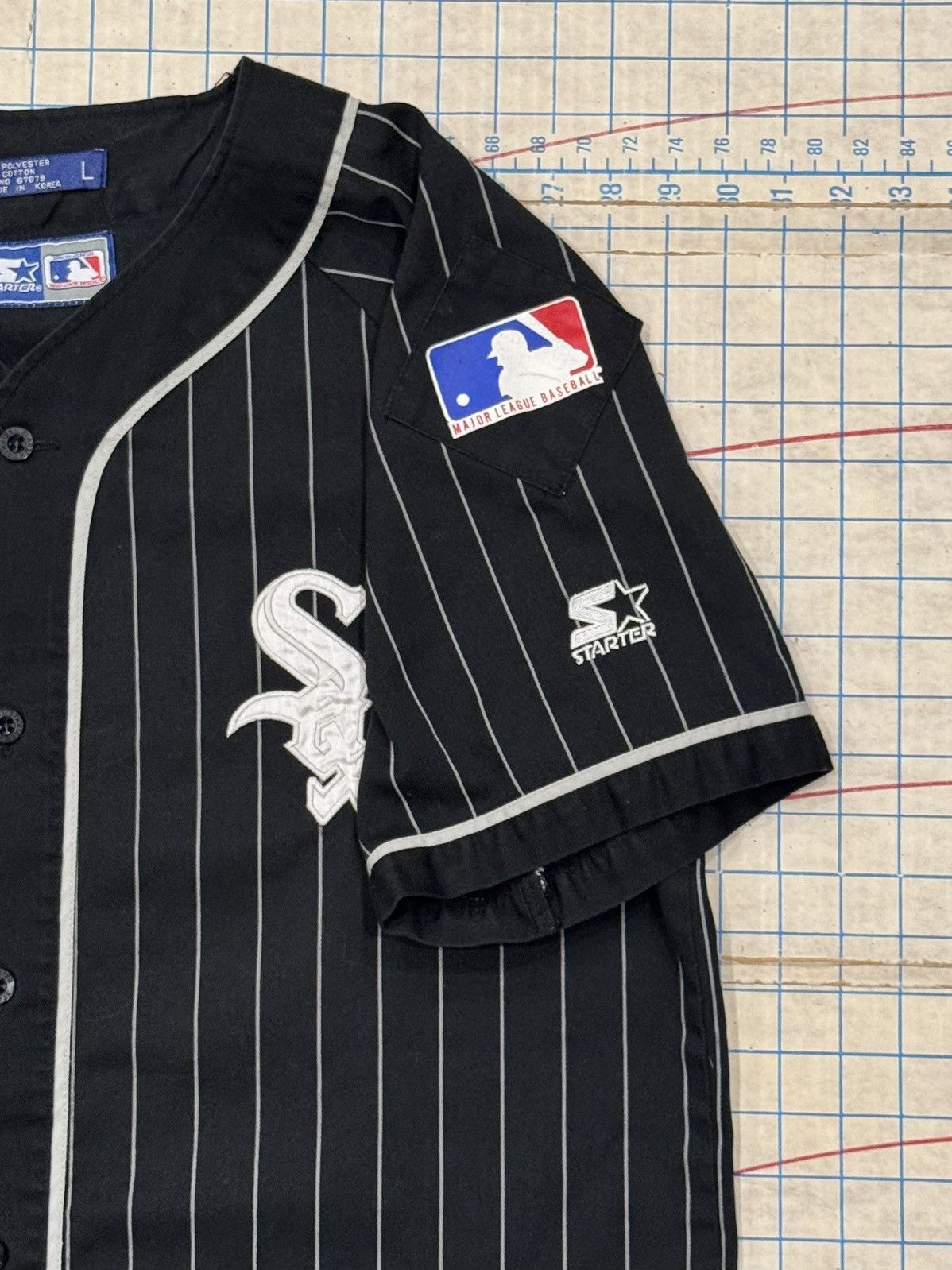 Starter Vintage Starter Chicago White Sox Pinstriped Baseball Jersey Size US L / EU 52-54 / 3 - 6 Thumbnail
