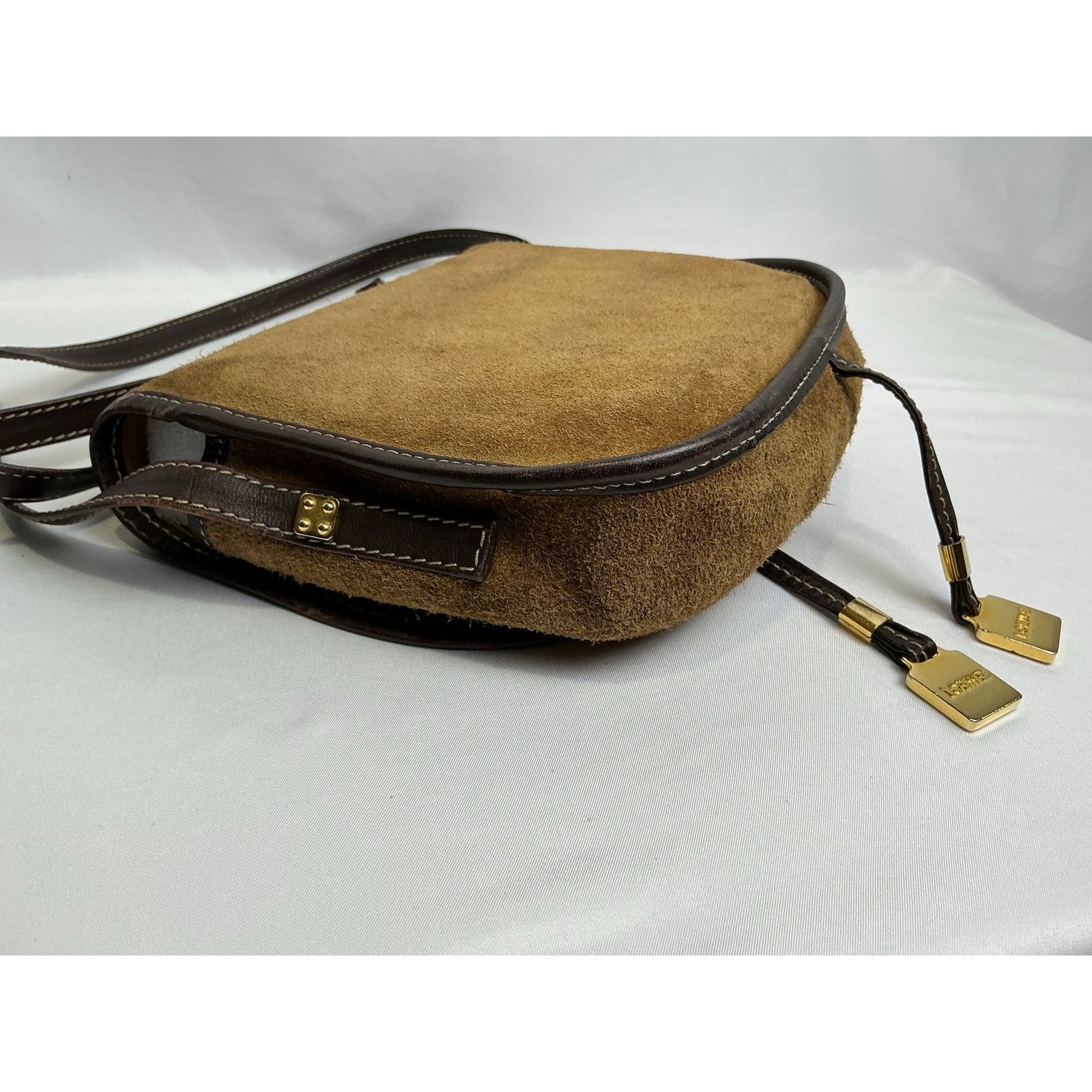 Loewe Vintage Loewe Crossbody Anagram Shoulder Bag Suede Leather Size ONE SIZE - 5 Thumbnail
