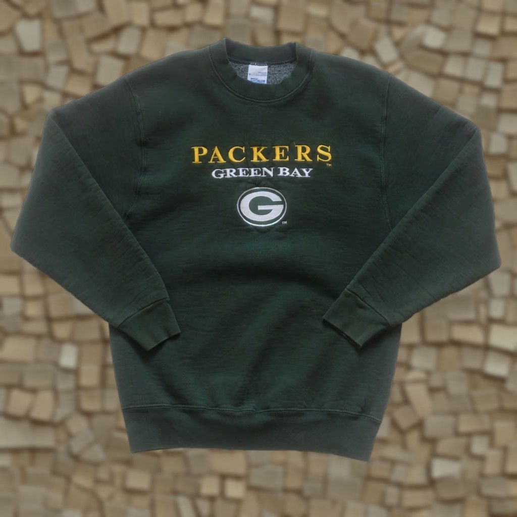 Salem Sportswear VINTAGE NFL VTG 90s RETRO GREEN BAY PACKERS USA MADE SALEM CREW SWEATSHIRT M SIZE GREEN FOOTBALL GRAPHIC PRINT MEN Size US M / EU 48-50 / 2 - 1 Thumbnail