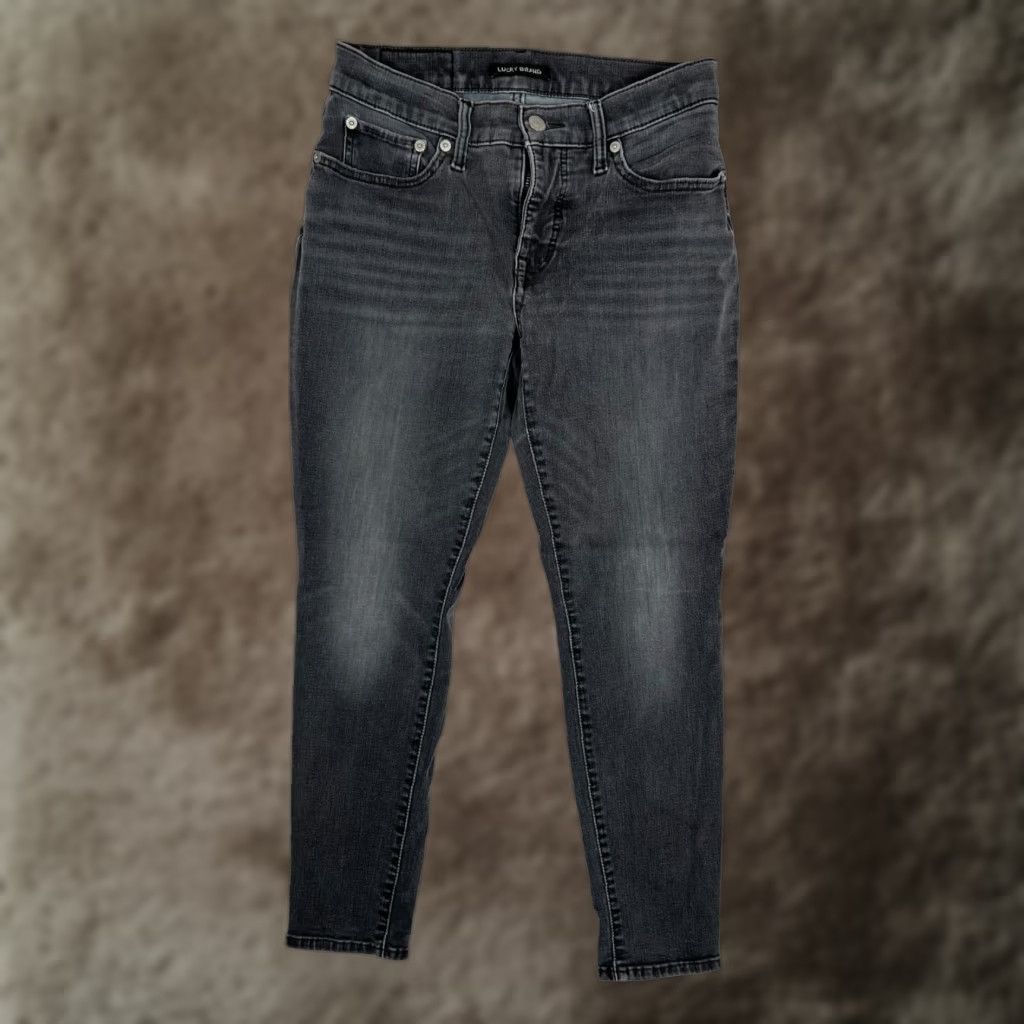 Lucky Brand Lucky Brand Jeans Womens 4/27 Black Ava Mid Rise Skinny Ankle Stretch Denim Size 27" / US 4 / IT 40 - 1 Thumbnail