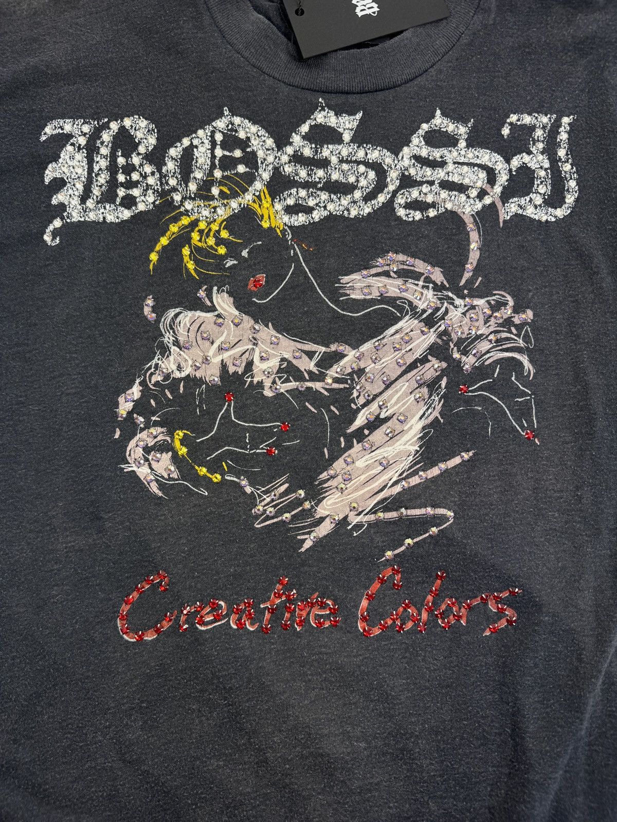 Bossi Sportswear RHINESTONE 1/1 T-VINTAGE T-SHIRT Size US M / EU 48-50 / 2 - 4 Thumbnail
